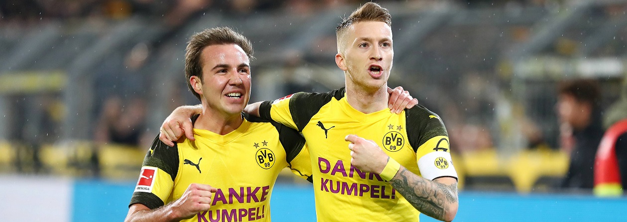 Marco Reus und Mario Götze jubelten mit ihrem BVB in der Hinrunde. Macht Borussia Dortmund die Bundesliga-Meisterschaft perfekt?